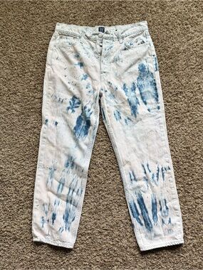 GAP Cheeky Straight Pink Blue Tie Dye Jeans Women’s Size 8/29